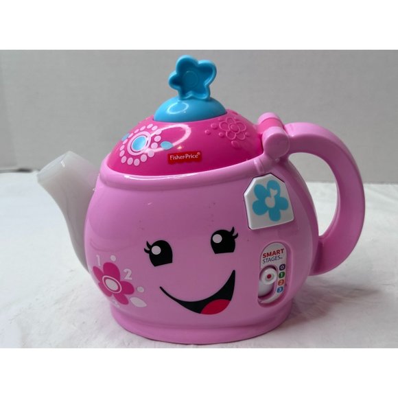 Fisher Price Pink Musical Teapot Talk Laugh Learn Tea Party Kids Toy Preschool - Picture 2 of 4